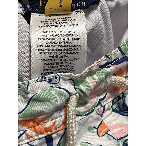 Polo Ralph Lauren Print Swim Trunk Boy's Size 5 Sea Creature Tropical Pull On - Picture 10 of 13